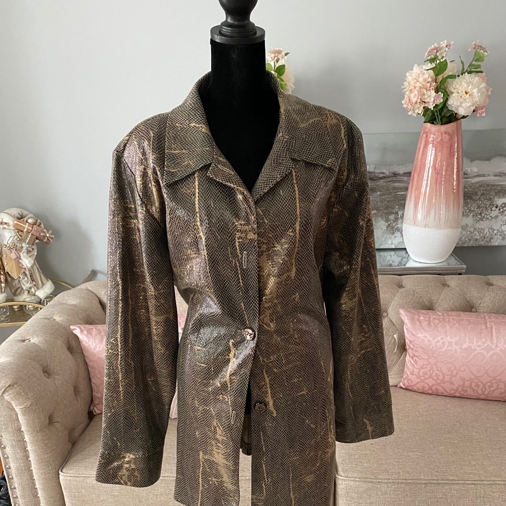Snake skin Ashley Stewart Metallic Jacket